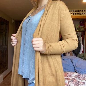 Mustard colored cardigan